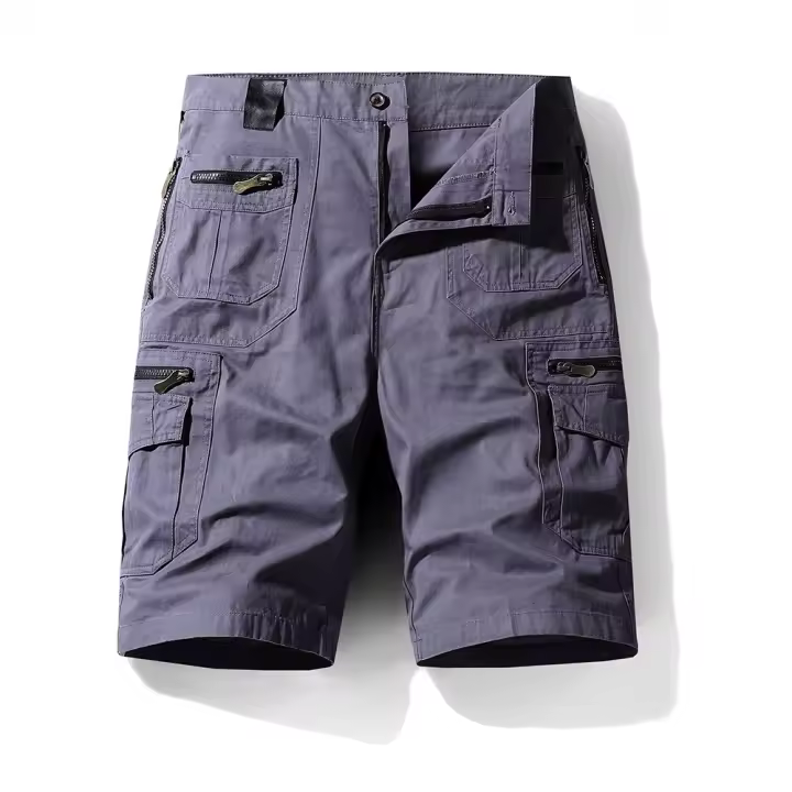 Basoteeuo-pantalones cortos Cargo para hombre, Shorts informales ligeros con múltiples bolsillos, trabajo al aire libre, Verano - 1
