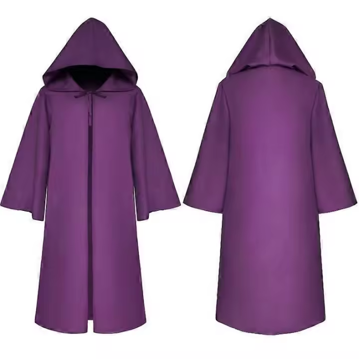 Capa de Bata con capucha, Ideal para fiestas temáticas de Caballero de Halloween, disfraz de Cosplay - 1