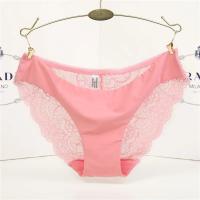 Bragas sexis de encaje para mujer, bragas transpirables de algodón sin costuras, calzoncillos transparentes para niñas, ropa interior de marca de talla grande, 1 pieza - details 11