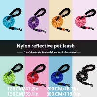Correa Para Perros Con Reflejo Y Manija Cómoda De Nylon Adecuada Para Pequeños Medianos Y Grandes Cachorros Hasta 300cm - details 1
