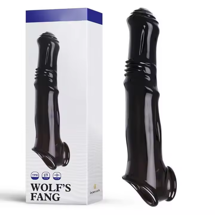 Cubierta de pene extendida para parejas, cristal no vibratorio, Juguetes sexuales para adultos, Sexy - 1