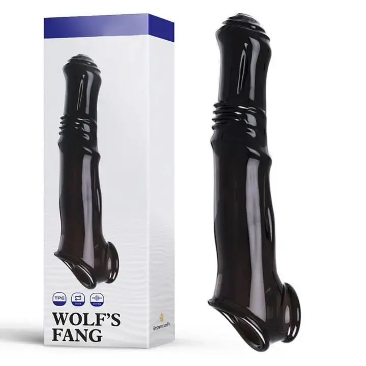 Cubierta de pene extendida para parejas, cristal no vibratorio, Juguetes sexuales para adultos, Sexy - 1