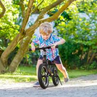 Bicicleta Sin Pedales con Freno de 2-6 años, Bici Equilibrio de 14 Pulgadas con Caballete y Timbre, Altura de Sillín Regulable, hasta 40kg, Juguetes para Niña y Niños - details 8