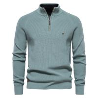Día del padre 2025 Nuevo Otoño Cárdigans de algodón con cremallera para hombres Moda Casual Social Hombres Suéteres Cuello alto Cálido Invierno Suéter de punto Hombres - details 4