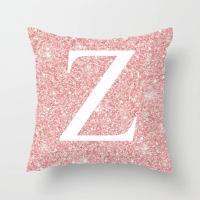 Cojín de sofá con letras brillantes de color rosa de 45x45 cm con almohada de respaldo central - details 22