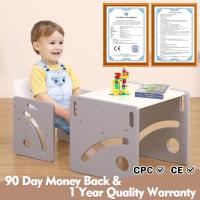 Silla de Mesa Ajustable para Bebés de 1-3 Años Fácil de Montar Ideal para Leer/Comer/Jarjar Gris - details 5