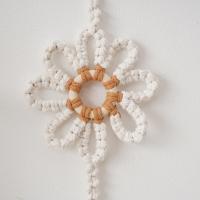 Tapiz Tejido a Mano Estilo Nórdico 2025, Diseño Solar con Flecos, Decoración Pared Infantil Segura, Algodón Orgánico, - details 10