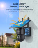Cámara Solar SHIWOJIA 4MP Seguridad de Vigilancia con Panela Solar Soporte de Cámara de Vídeo para Alexa Google Home Disponible al Aire Libre - details 5