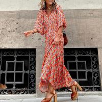 Vestido estampado de manga corta para mujer, verano - details 2