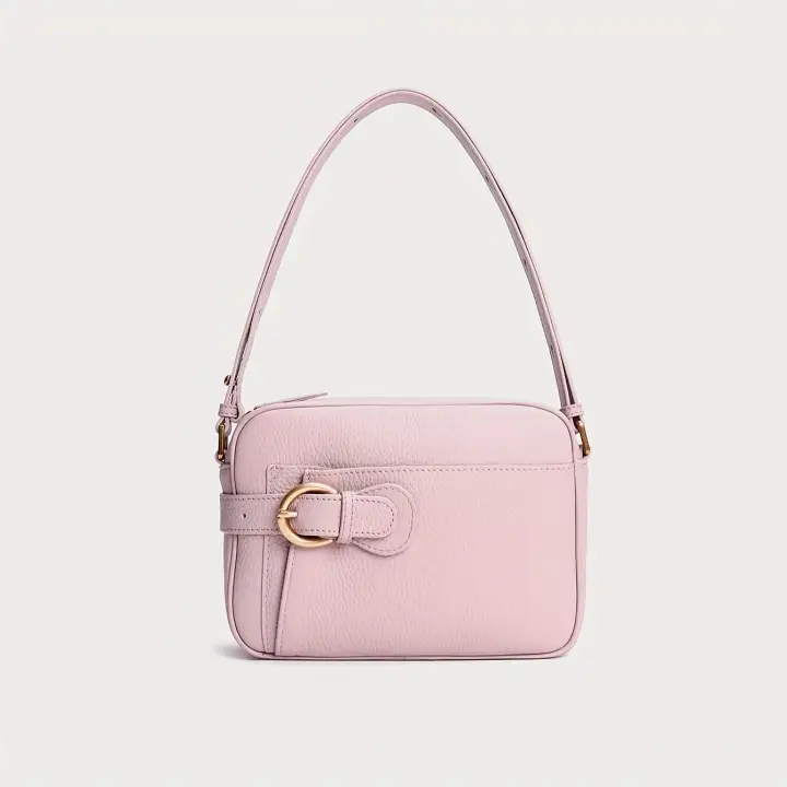 Bolso cruzado de cuero genuino para mujeres Ligero, cierre con cremallera, lining de poliéster - 1