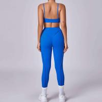 Conjunto de yoga Ustado de 2 piezas, conjunto de gimnasia para mujer, sujetador realzado de lana negra, pantalón corto de entrenamiento, body de cintura alta, Tre de Fiess, - details 31