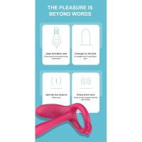 Embalaje privado SEX Vibrador con masajeador de anillo de lengua de manga larga para hombres, estimulación anal del clítoris de 10 frecuencias, juguetes sexuales eróticos para parejas - details 3