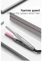 Plancha de pelo profesional 2 en 1, rizador de pelo de cerámica, lápiz de hierro plano para pelo corto, alisador de barba - details 14