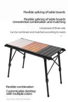 Mesa plegable ajustable de aleación de aluminio para acampar al aire libre, panel desmontable, mesa de barbacoa, IGT, cocina móvil - details 2