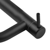 Grifo de fregadero de agua fría individual de acero inoxidable 304, grifos de lavabo montados en cubierta, accesorios de baño, negro - details 9