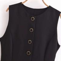 Mini vestido informal para mujer, cinturón ajustado, primavera verano, cuello redondo, Top sin mangas, falda por encima de la rodilla, conjuntos de mujer Vintage falso de dos piezas - details 11