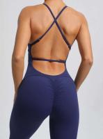 Mono deportivo de yoga sin costuras para mujer, color melocotón, glúteos ajustados, tirantes ajustables, belleza de espalda, gimnasio - details 21