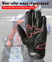 Guantes de moto AFS 6 de fibra de carbono, protección contra caídas, de cuero, transpirables, para montar - details 5