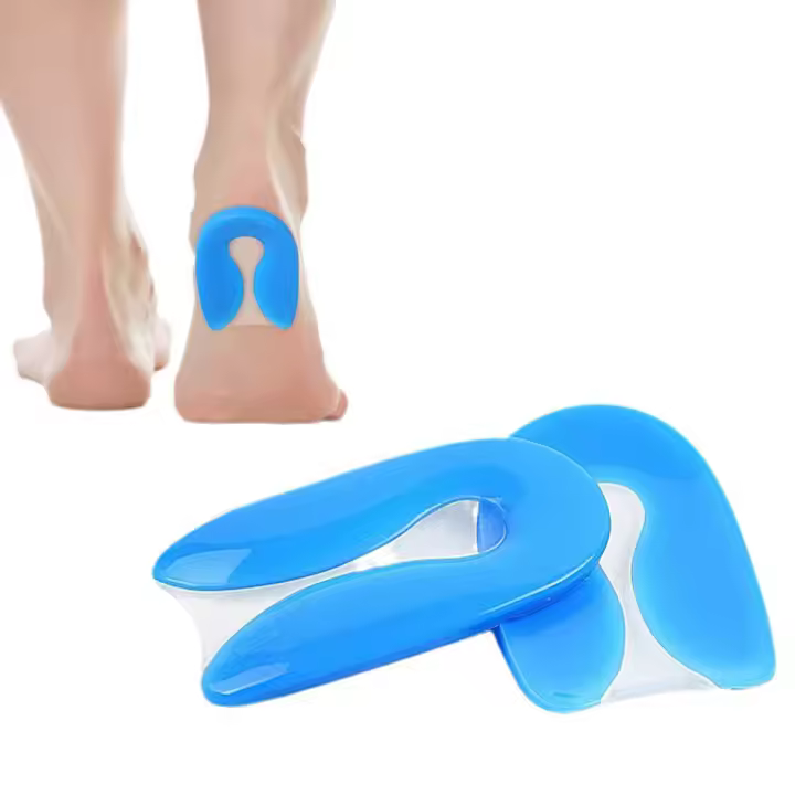 1Pair Silicone Gel Insoles Heel Cushion Soles Relieve Foot Pain Plantar - 1