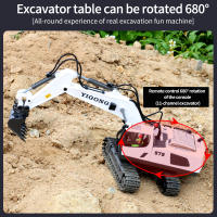 Excavadora teledirigida de 2,4G para niños, vehículo de Ingeniería Eléctrica con Control remoto inalámbrico, camión sobre orugas, juguetes multifuncionales - details 2