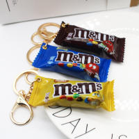 Llavero De Chocolate M Bean Simulación Miniatura Colgante De Alimento Creativo Para Regalos Y Decoración Unisex - details 2
