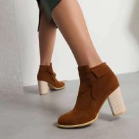 Botas de tobillo Chelsea con nudo de corbata para mujer Zapatos cortos con tacón plegable y punta cerrada - details 5