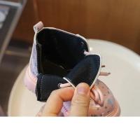 Kids Ankle Boots Fashion Versatile Girls' Patent Leather Short Boots with Love Sequins Children Princess Boots with Side Zipper - details 17