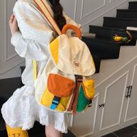 Bolsas para padres e hijos de 2 tamaños a juego de colores, mochila escolar con cordón multibolsillo de estilo coreano, mochila de nailon de gran capacidad para niños - details 1