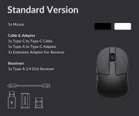 Keychron-ratón óptico inalámbrico M4, dispositivo con cable tipo C, 2,4 GHz y Bluetooth, Sensor 3395 - details 20