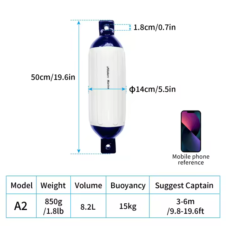 Guardabarros para barcos, paquete de 4 guardabarros acanalados con ojos gemelos para acoplamiento, viene con cuerdas y bomba para inflar. modelo bicolor - 1