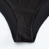 Bikini Sexy De Un Pie En Color Sólido Para Mujer Con Suspensor Vacío Estilo De Moda Espalda Descubierta Bikini De Cintura Baja - details 17