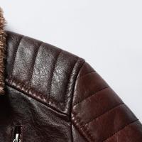Chaqueta de cuero de moda para hombre, abrigos de algodón de thichen, abrigos casuales con cuello vuelto, chaquetas cálidas para hombre, Otoño e Invierno - details 7