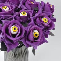 10 Uds. De decoración divertida para fiesta de Halloween, globo ocular rosa aterrador, flor falsa, simulación de flor de rosa Artificial, decoración de Halloween - details 17