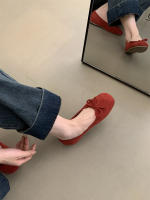 Francés retro de suela blanda solo zapatos de plata de las mujeres zapatos de otoño ladyshoes arco de la noche rojo pisos zapatos de ballet - details 12