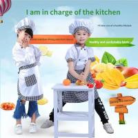 Camiseta de cocinero para niños, uniforme de Chef, gorro de cocina para niños, chaquetas de trabajo, restaurante, actuación de Halloween, disfraz de Cosplay para fiesta en escenario - details 4