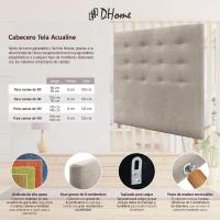 Cabecero Capitoné hasta el Suelo Cabezal 8cm tapizado Tela y Polipiel para Cama Dormitorio (160x120cm (150/160), Tela Beige) - details 4