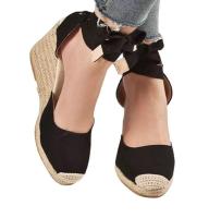 Sandalia para mujer, sandalia con plataforma de yute, cuñas esparto, sandalias para mujer - details 0