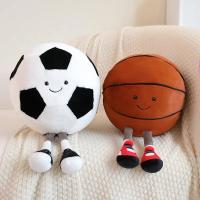 1/2 uds. Adorno de felpa para el hogar, muñeco de peluche con forma divertida de baloncesto y fútbol, muñecos con pies, muñecos de peluche, juguetes, almohada de felpa en forma - details 5