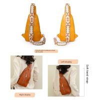 Riñonera de cuero PU para mujer, bolso de pecho sencillo de estilo bohemio para mujer, bolso de hombro deportivo Retro occidental de gran capacidad para ciclismo - details 27