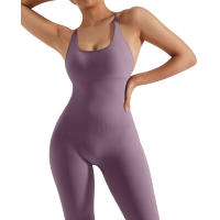 Mono ajustado para mujer, mono deportivo informal para todas las estaciones, ropa deportiva ajustada sin mangas, mono todo en uno, ropa para mujer - details 74