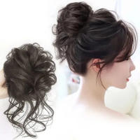 Moño de pelo desordenado para mujer, extensión de coleta ondulada y rizada, Scrunchies para el cabello, postizo Updo - details 3