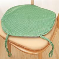 Cojín de silla de tela de pana Simple, almohadillas de silla de madera maciza gruesas, cojín de esponja suave antideslizante para oficina - details 4