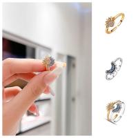 Anillo ajustable de plata con diamantes de imitación para pareja, joyería para el Día de San Valentín, anillo Celestial para niñas, 1 piezas-20 piezas - details 4