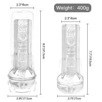 Masturbador masculino Leten de silicona suave, vagina, bomba transparente de bolsillo, copa de masturbación, juguetes sexuales para hombres - details 4
