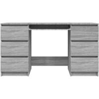 Escritorio Mesa Trabajo Estudio Muebles de Oficina Despacho Ordenador Decoración Capacidad de Almacenamiento de Madera Contrachapada Roble - details 26