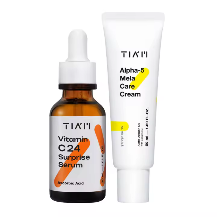 TIAM Radiance Boost Duo: suero sorpresa de vitamina C24 y crema Alpha-5 Mela, set coreano para el cuidado de la piel - 1