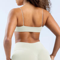 Nuevo sujetador de tiras de tacto suave sin costuras de LICRA para mujer, ropa interior deportiva transpirable elástica para Fitness, ropa interior deportiva de ocio - details 16