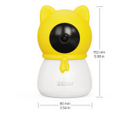 ZOSI 4MP 2,5K Cámara IP WiFi Interior Bebé con 360° Vigilancia Detección de Llanto Visión Nocturna Audio Bidireccional Modo Música - details 21