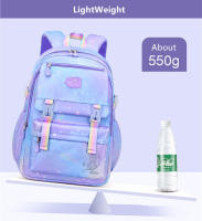 Mochila escolar primaria para niñas en rosa y morado, mochila para libros de estudiantes, mochila impermeable para la escuela, regalo para niños - details 8