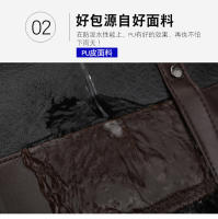 Mochila de cuero impermeable de gran capacidad para computadora de negocios para hombres - details 2